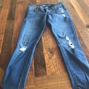 Old Navy destructed Rockstar denim jeans